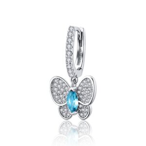 CERCEL din argint Blue Butterfly