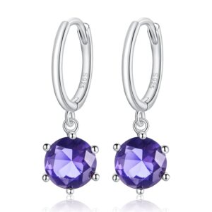 Cercei din argint Beautiful Violet Crystal