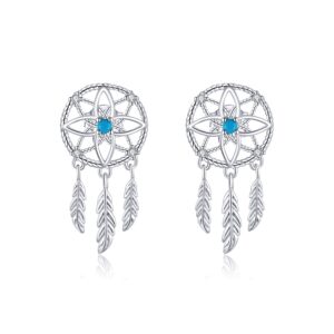 Cercei din argint Blue Dream Catcher