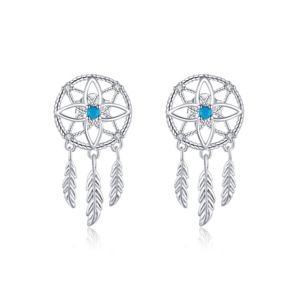 Cercei din argint Blue Dream Catcher