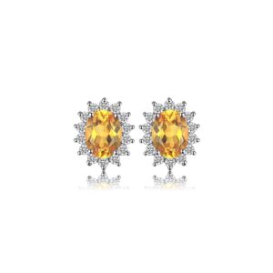 Cercei din argint Elegant Citrine