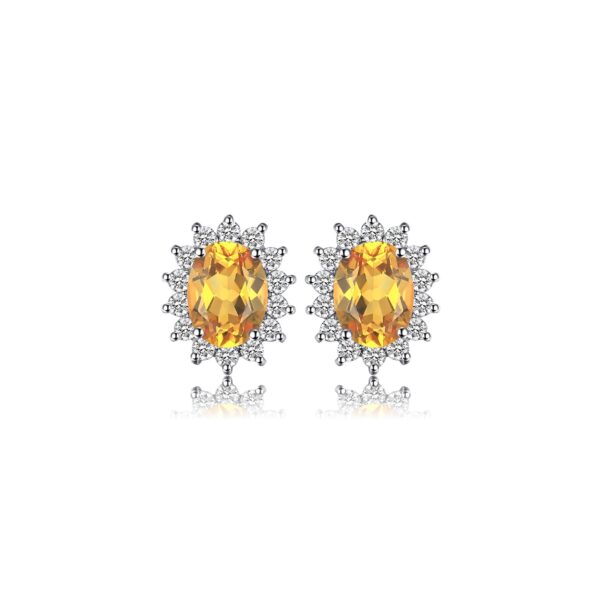 Cercei din argint Elegant Citrine