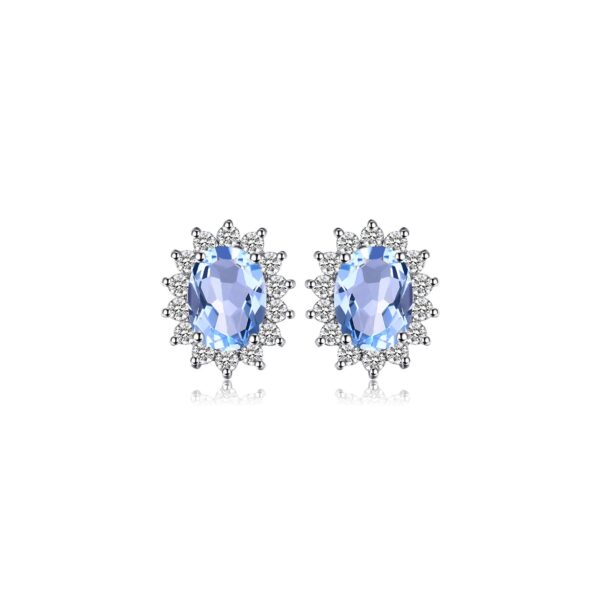 Cercei din argint Elegant Light Blue Topaz