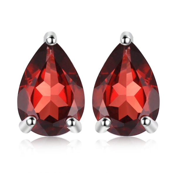 Cercei din argint Garnet Drop