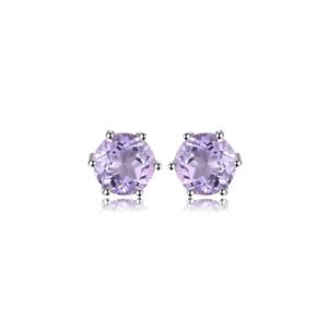 Cercei din argint Little Amethyst Dots