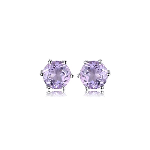 Cercei din argint Little Amethyst Dots