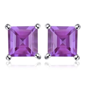 Cercei din argint Little Amethyst Square