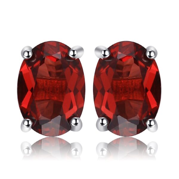 Cercei din argint Oval Garnet