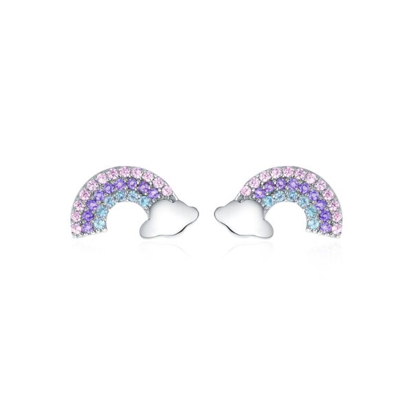 Cercei din argint Rainbow Clouds Studs