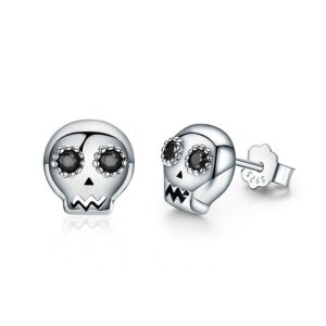 Cercei din argint Skull Studs