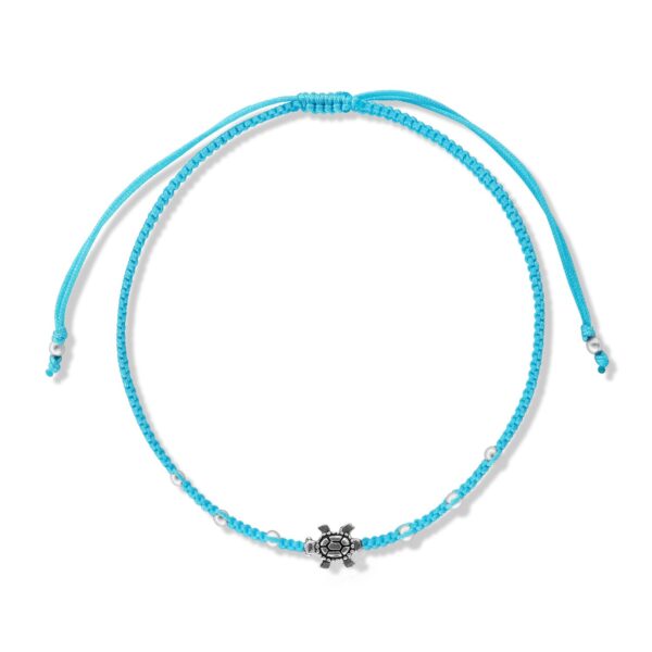 Bratara cu snur Light Blue Turtle