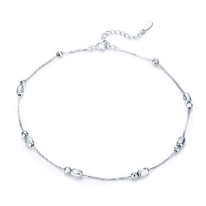 Bratara de glezna din argint Silver Beads