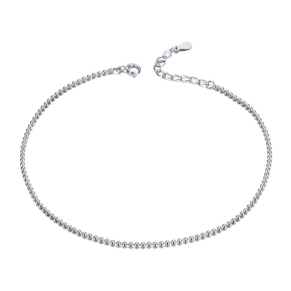 Bratara de glezna din argint Silver Simple Beads