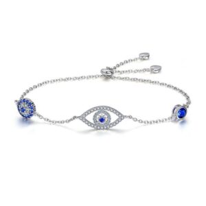 Bratara din argint Blue Eye Crystal Link