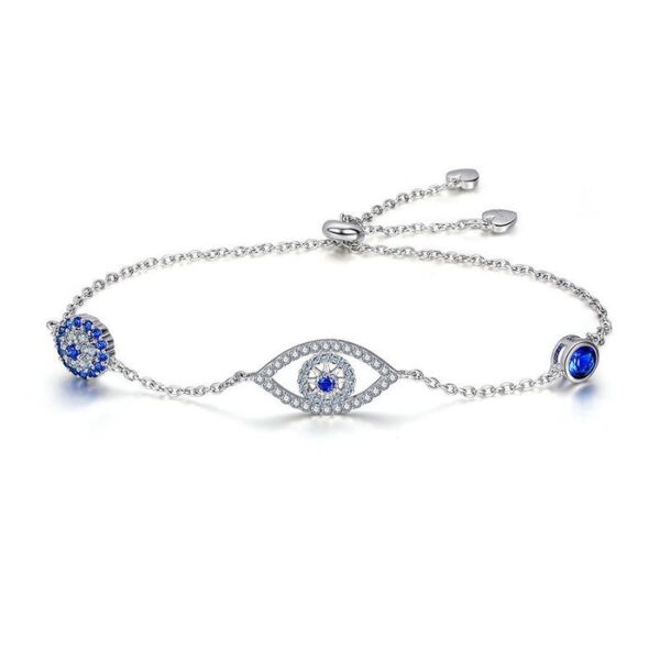 Bratara din argint Blue Eye Crystal Link