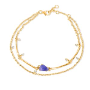 Bratara din argint Golden Tanzanite Eternal Embrace