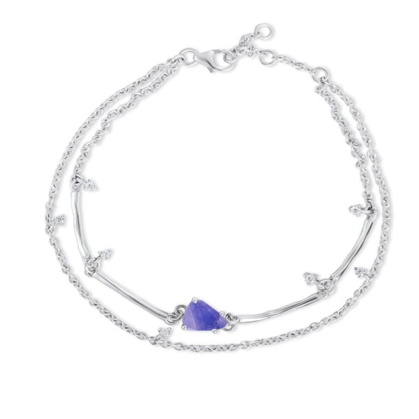 Bratara din argint Silver Tanzanite Eternal Embrace