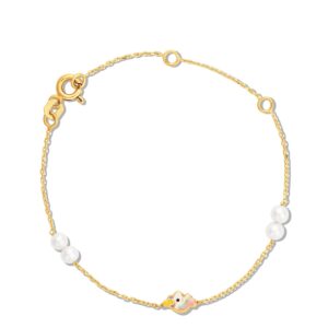 Bratara din aur 14K pentru copii Unicorn and Pearls