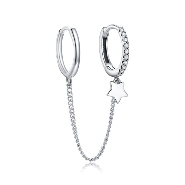 CERCEL din argint Double Sparkling Hoops