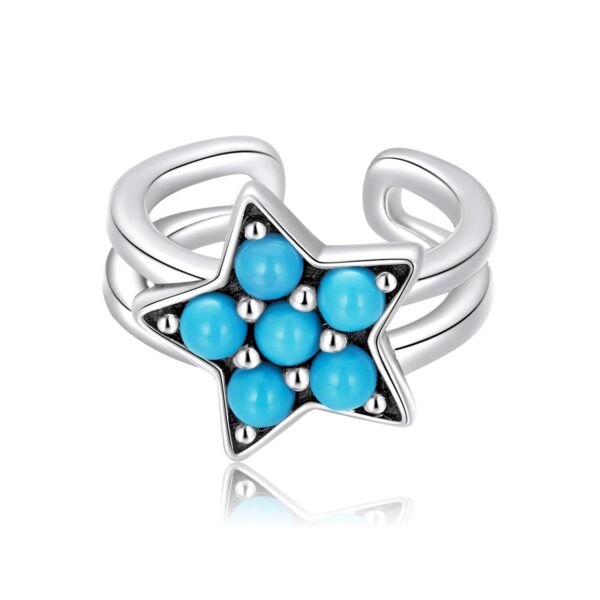 CERCEL din argint turquoise star