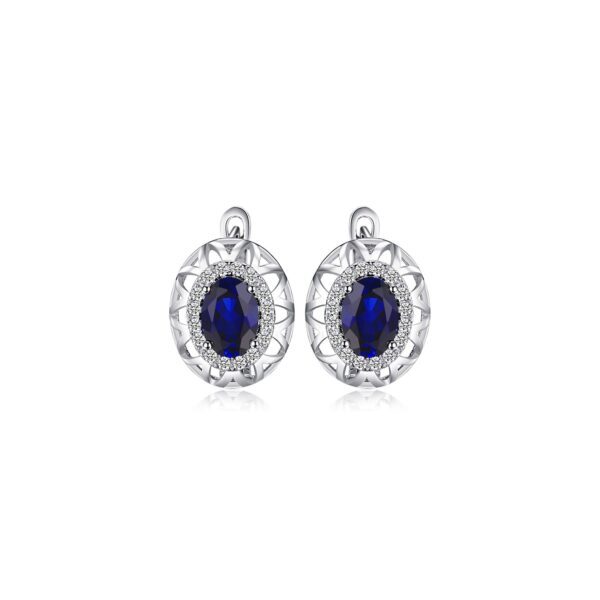 Cercei din argint Amazing Sapphire