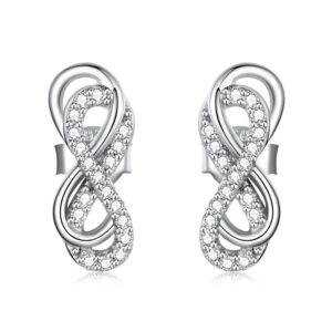 Cercei din argint Beautiful Infinite Double Earrings