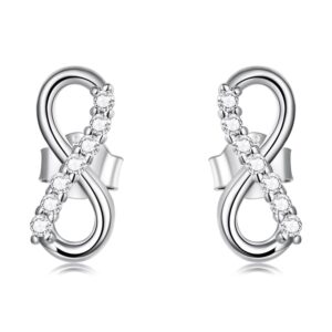 Cercei din argint Beautiful Infinite Simple Earrings