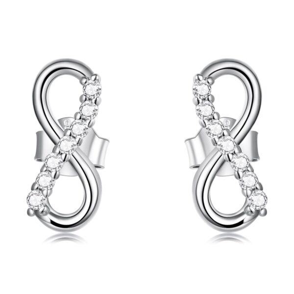 Cercei din argint Beautiful Infinite Simple Earrings