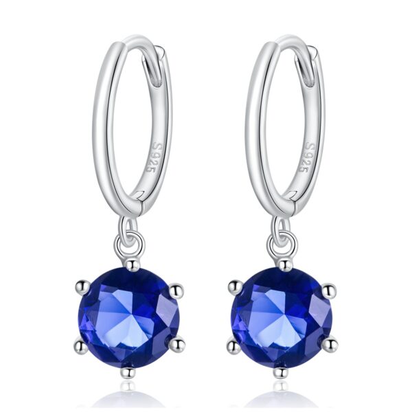 Cercei din argint Beautiful Silver Blue Crystal