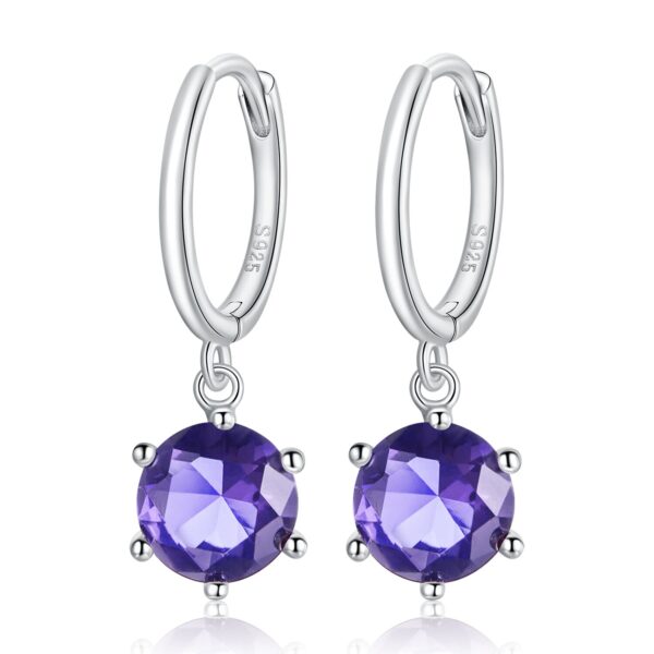 Cercei din argint Beautiful Violet Crystal