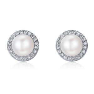 Cercei din argint Big Glamour Pearls