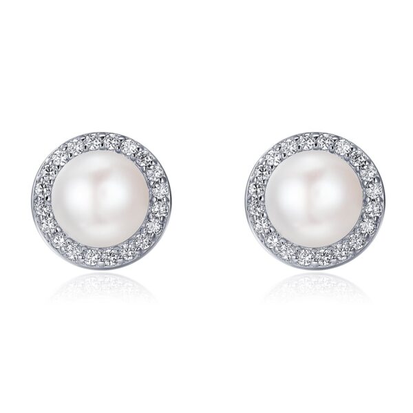 Cercei din argint Big Glamour Pearls