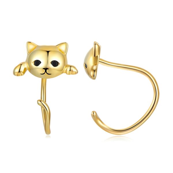 Cercei din argint Cats Cuffs gold