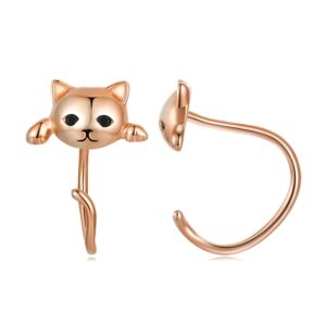 Cercei din argint Cats Cuffs rose