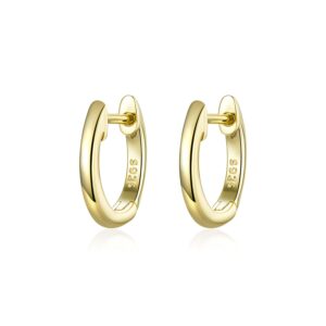 Cercei din argint Classic Small Hoops golden