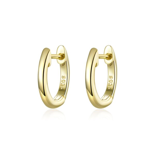 Cercei din argint Classic Small Hoops golden