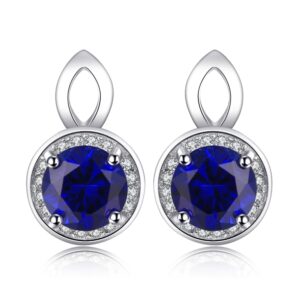 Cercei din argint Deep Blue Sapphire