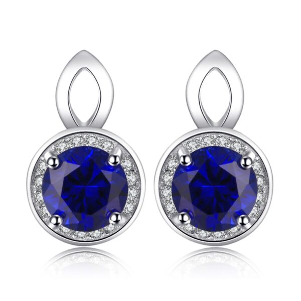 Cercei din argint Deep Blue Sapphire