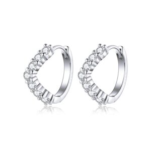 Cercei din argint Elegant Crystals Hoops