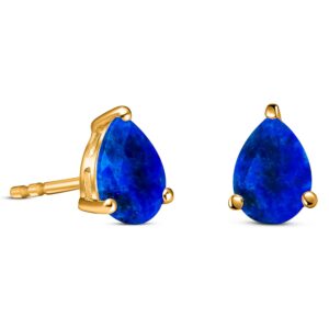 Cercei din argint Golden Lapis-Lazuli Drop