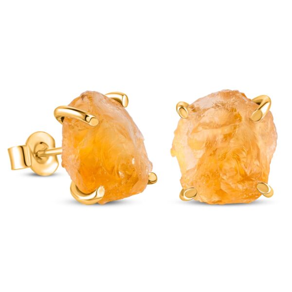 Cercei din argint Golden Piece of Citrine