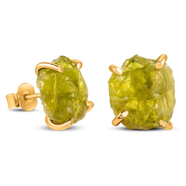 Cercei din argint Golden Piece of Peridot