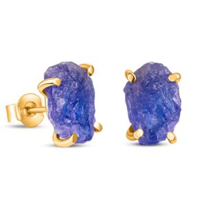 Cercei din argint Golden Piece of Tanzanite