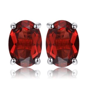 Cercei din argint Oval Garnet