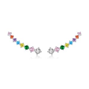 Cercei din argint Rainbow Bubble Studs