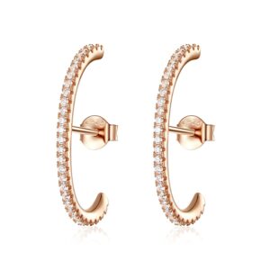 Cercei din argint Rose Gold Big Studs