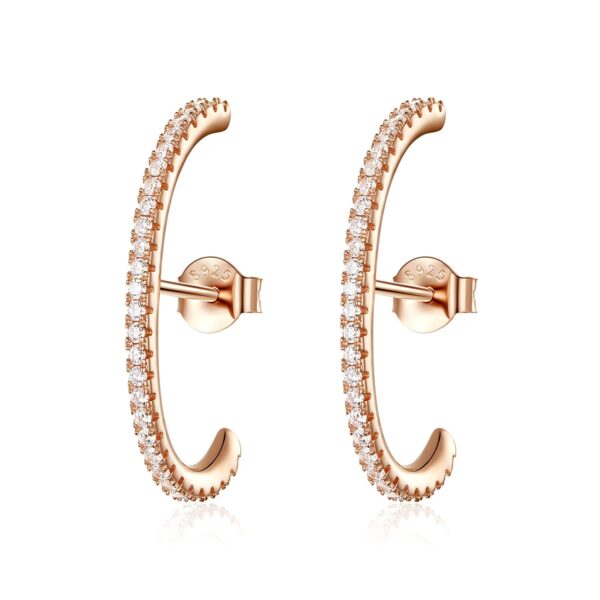 Cercei din argint Rose Gold Big Studs