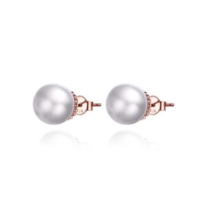 Cercei din argint Rose Gold Dream Pearls