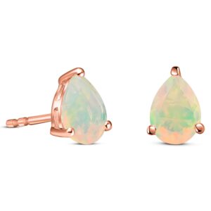 Cercei din argint Rose Gold Opal Drop