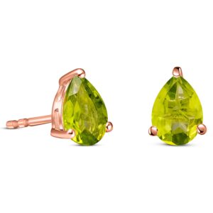 Cercei din argint Rose Gold Peridot Drop